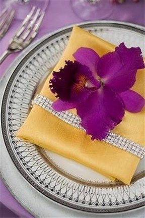 2010 Wedding Inspiration Yellow and Purple color scheme